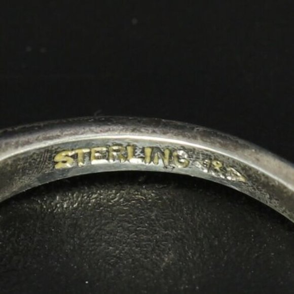 Clark & Coombs Vintage Modernist Pebbled Band Sterling Ring - Picture 5 of 6